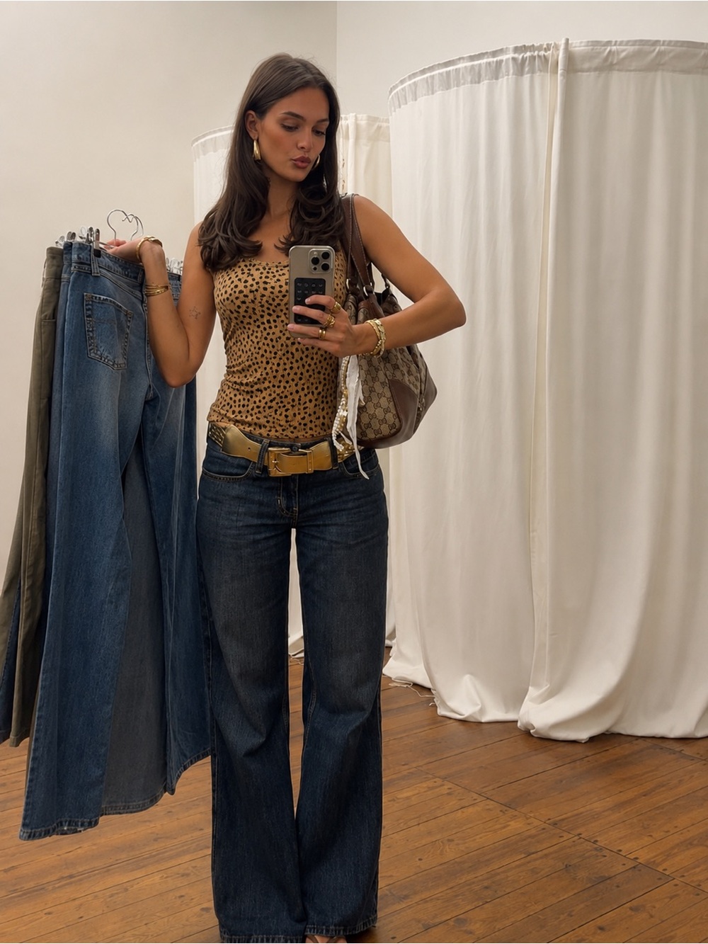 Forever 21 Leopard Print Ribbed Racerback Tank Top - Picture 3 of 5